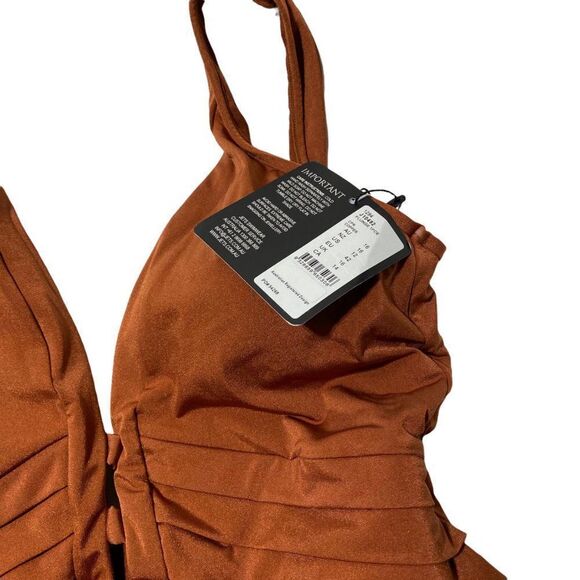 Jets by Jessika Allen Mirage Plunging V-Neck One-Piece Swimsuit Copper - Picture 7 of 8